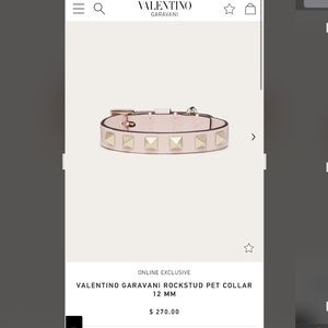 Valentino dog collar